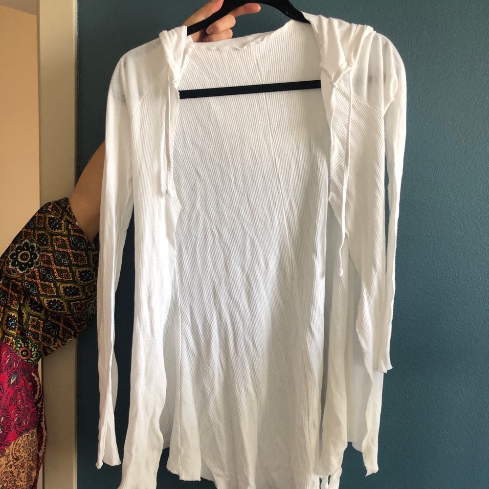 R&R surplus white cardigan
